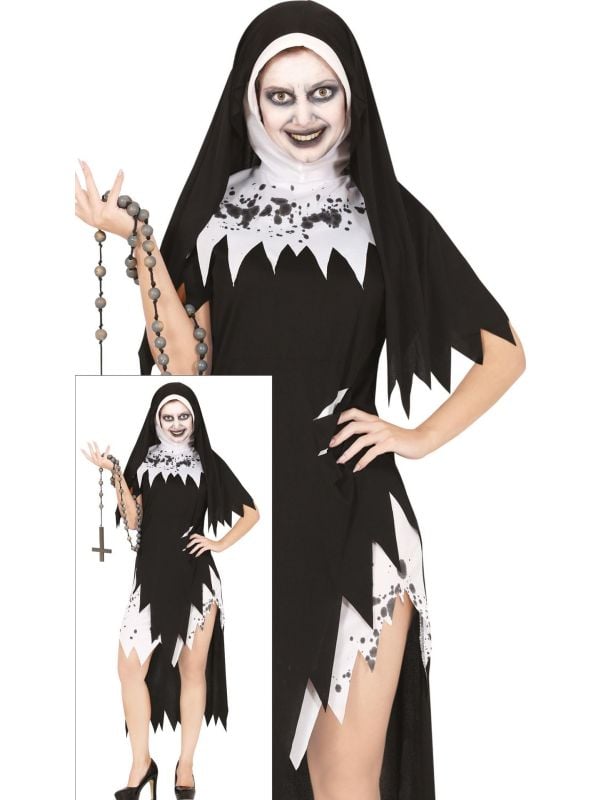 Vervloekte non jurk halloween dames