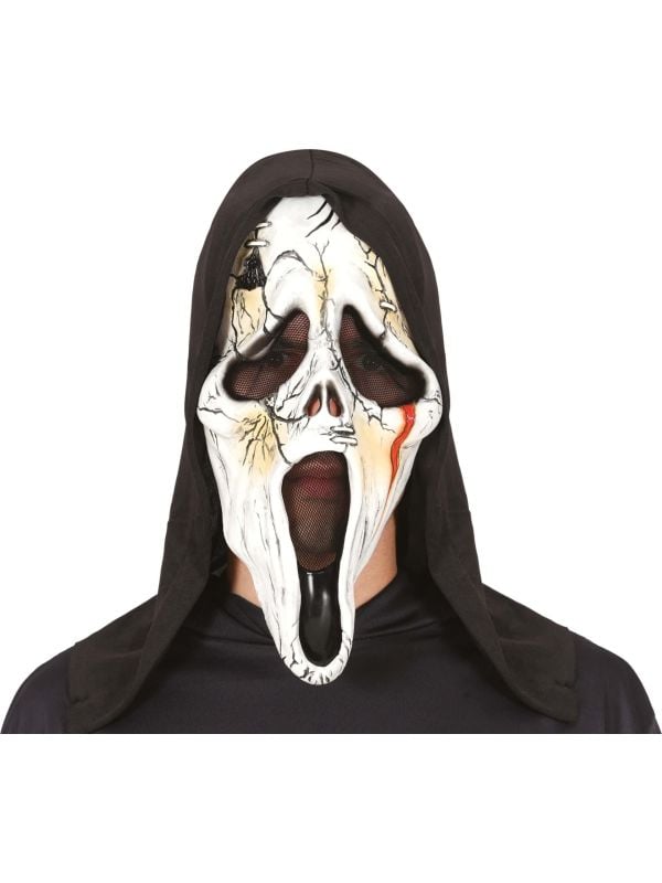 Verwond Scream masker met kap halloween