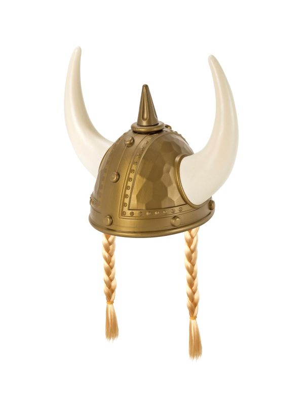 Viking Helm met Nep Vlechten Dames Heren