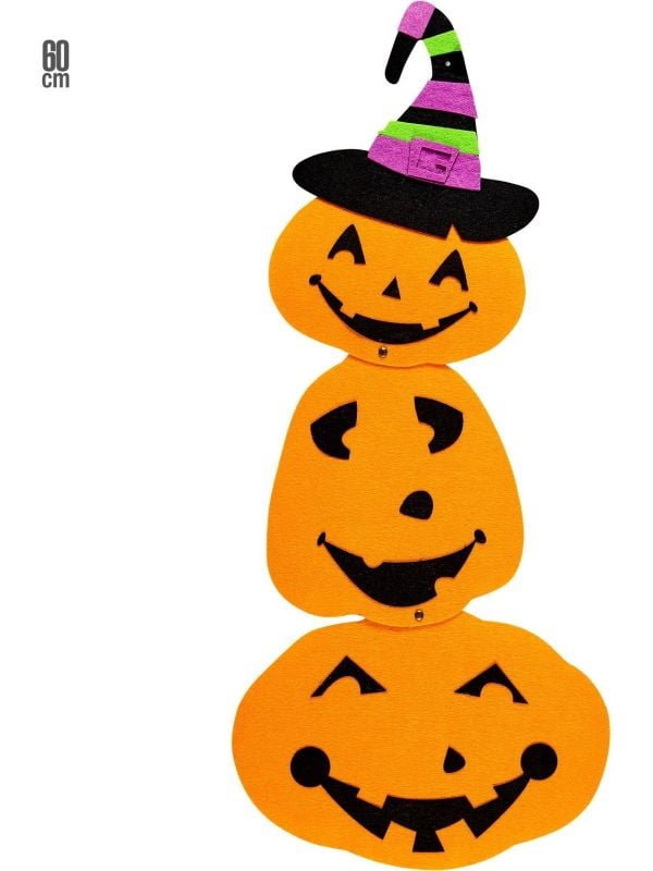 Vilten decoratie pompoen halloween