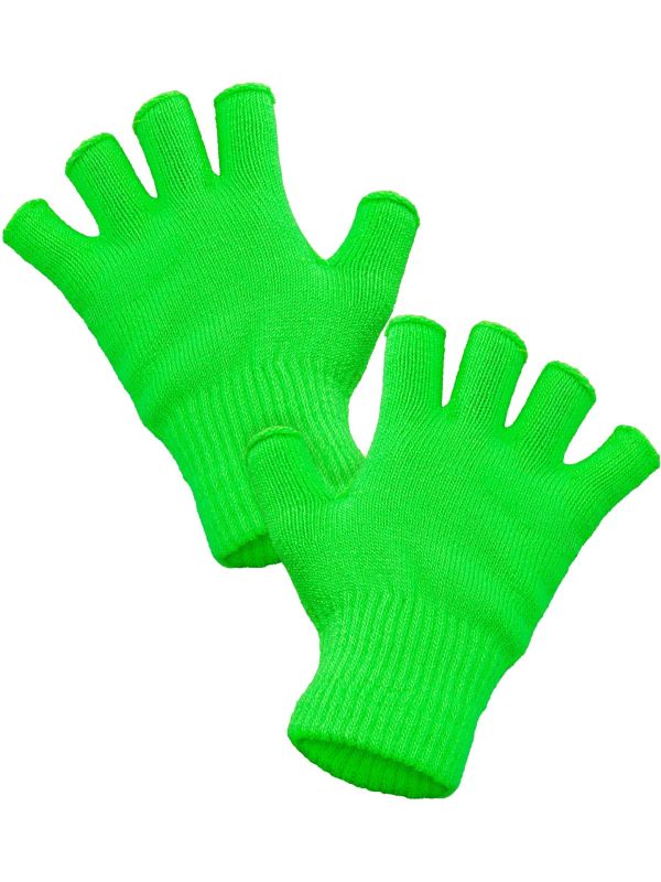Vingerloze Handschoenen Neon Groen Dames Mannen