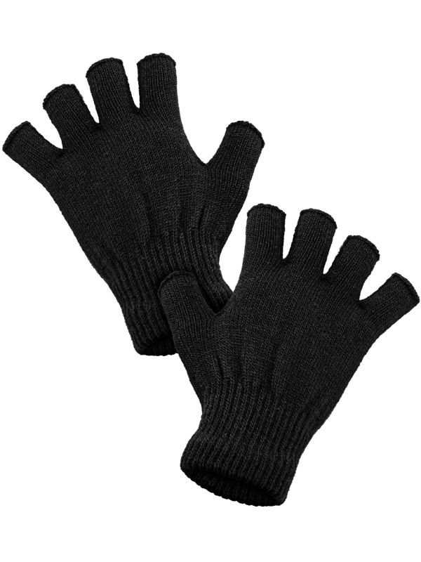 Vingerloze Handschoenen Zwart Dames Mannen