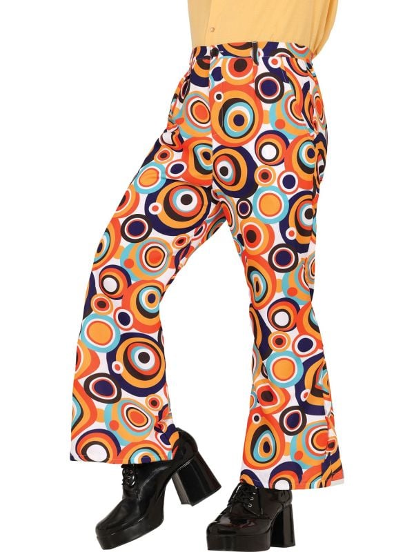 Vintage Regenboog 70's Pantalon rondjes