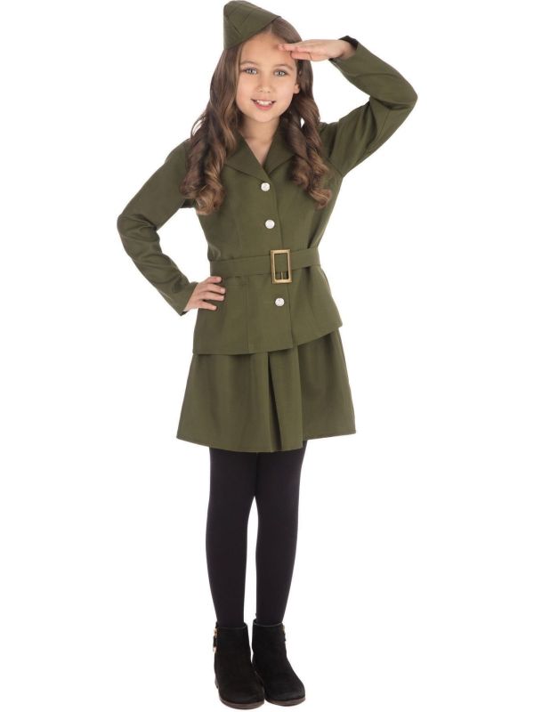 Vintage Soldaat Outfit Meisjes
