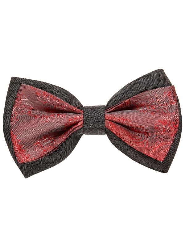 Vintage vlinerstrik bordeaux rood
