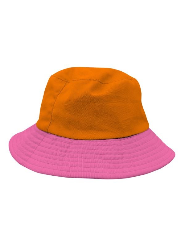Vissershoed oranje roze Colorblock