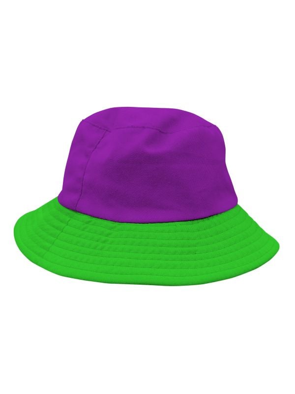Vissershoed paars groen Colorblock