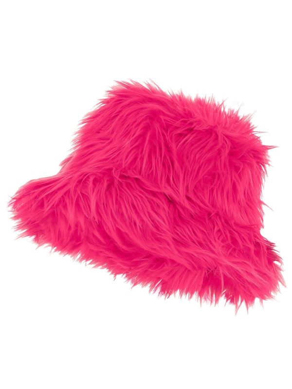 Vissershoedje Pluche Neon Roze