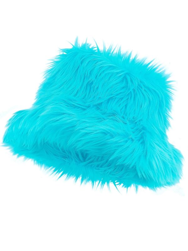 Vissershoedje Pluche Turquoise Lichtblauw