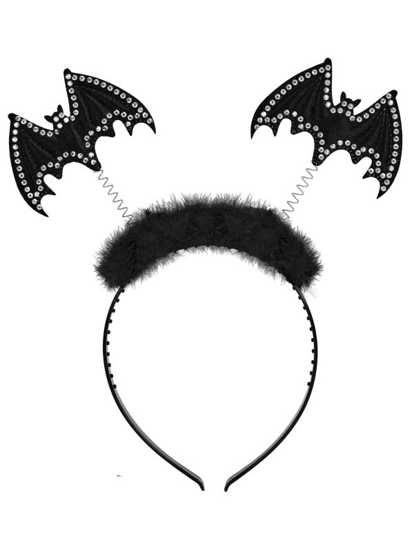Vleermuis Haarband Zwart Dames Mannen
