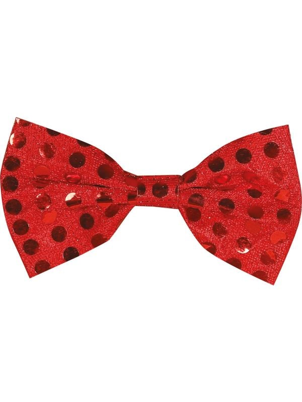 Vlinderstrik pailletten rood main product photo