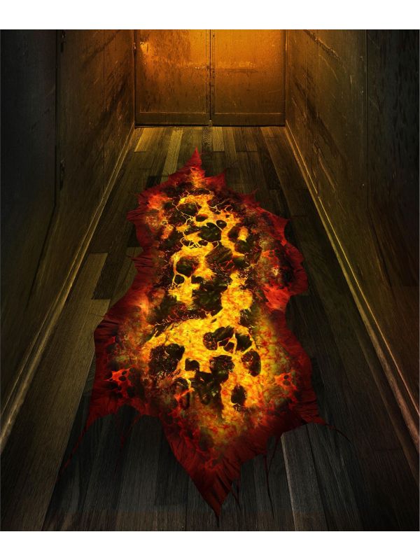 Vloerdecoratie lava halloween