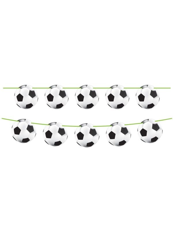 Voetbal thema kinderfeestje vlaggenlijn 10 meter