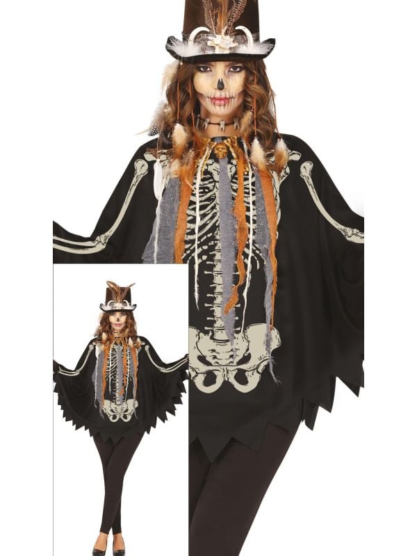 Voodoo priester poncho halloween dames