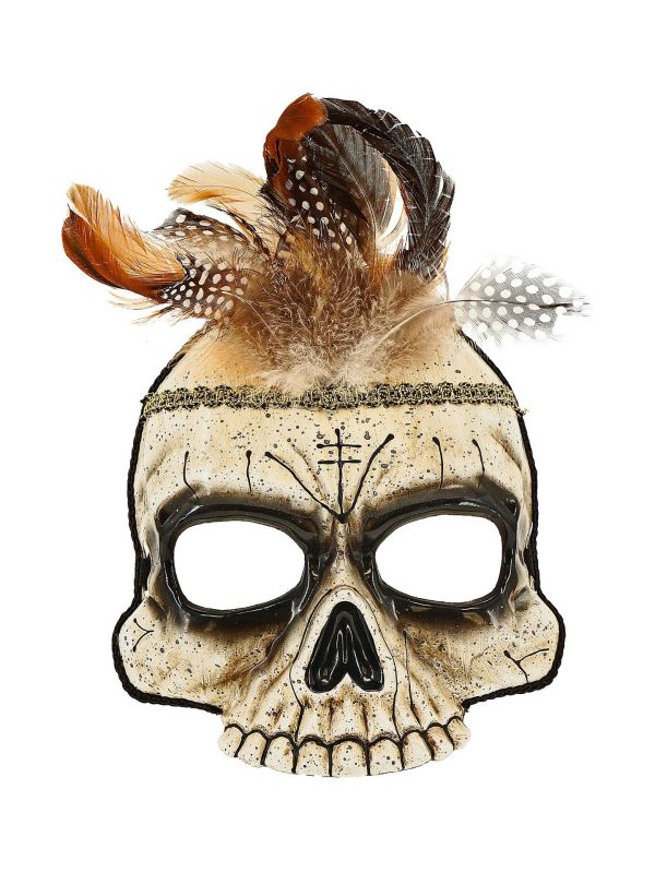 Voodoo Schedel Masker Halloween Dames Heren