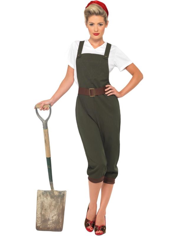 Vrouwelijke werker kostuum groen main product photo