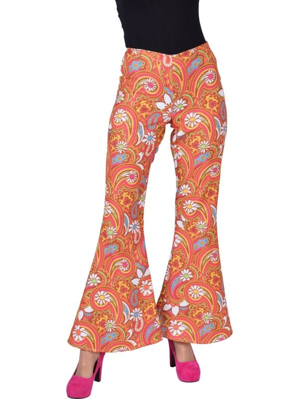 Vrouwen hippie broek oranje main product photo