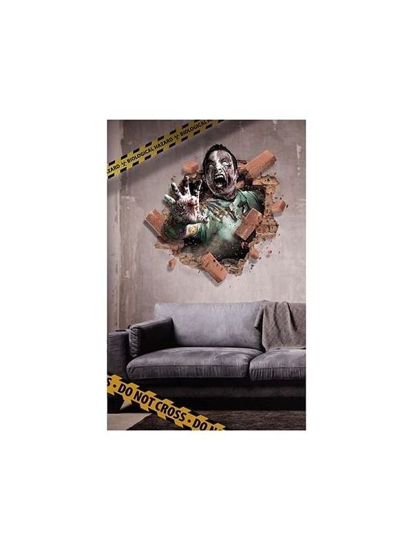 Wanddecoratie zombie 70 x 80 cm halloween