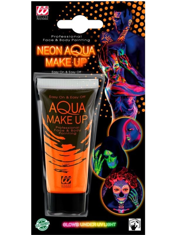 Waterbasis schmink neon oranje