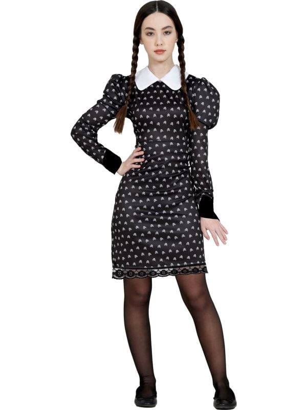 Wednesday Addams Jurk Meisjes 14-16 Jaar