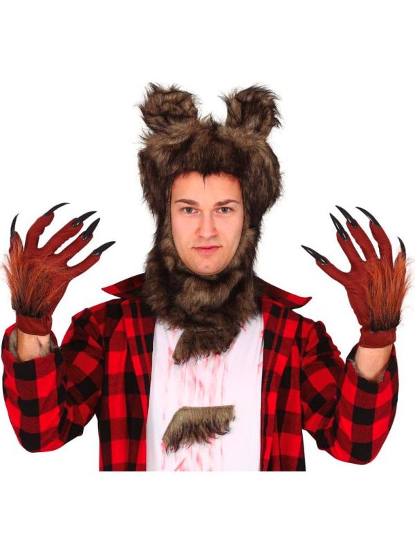 Weerwolf handschoenen met klauwen halloween main product photo