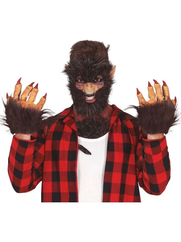 Weerwolf klauwen handschoenen latex halloween