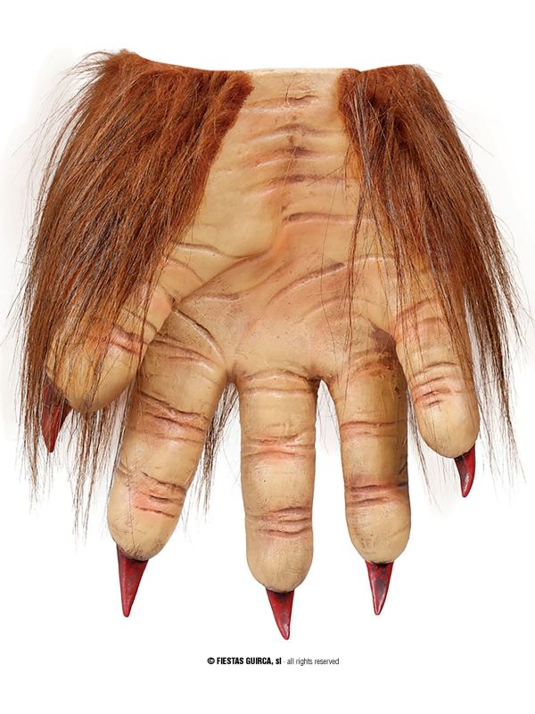 Harige weerwolf handschoenen - volwassenen - Halloween accessoires