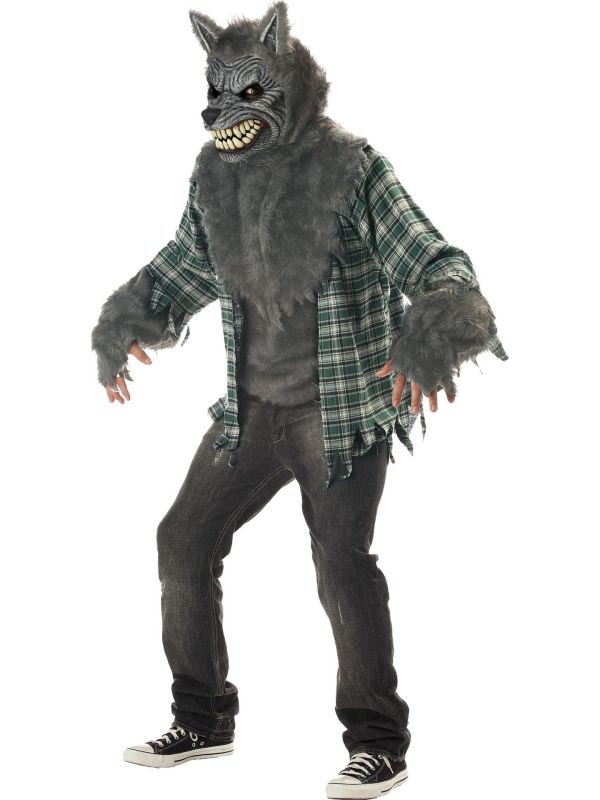 Weerwolf verkleedkleding grijs main product photo