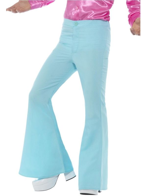 Wijde hippie broek blauw heren main product photo