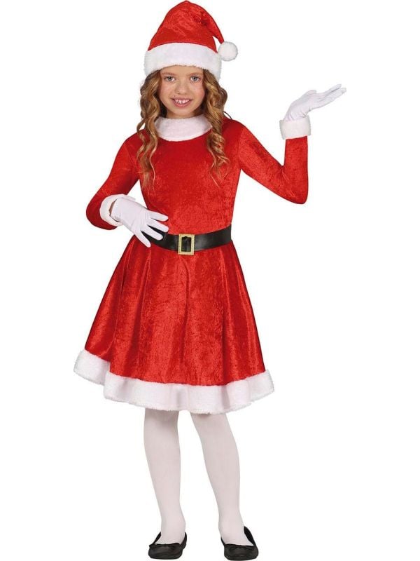 Winterse kerstmeisje jurk kinderen