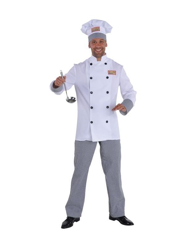 Wit chef kok pak mannen main product photo