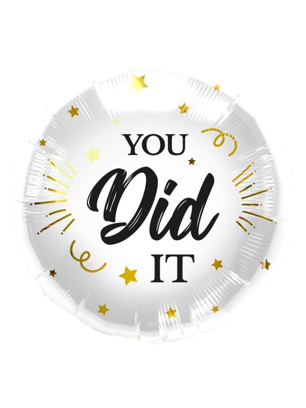 Wit goud You did it folieballon main product photo