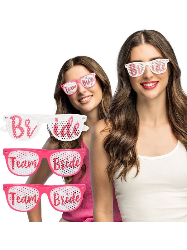Wit Roze Brillenset Dames Team Bride