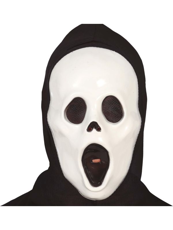 Wit spook masker met kap halloween main product photo
