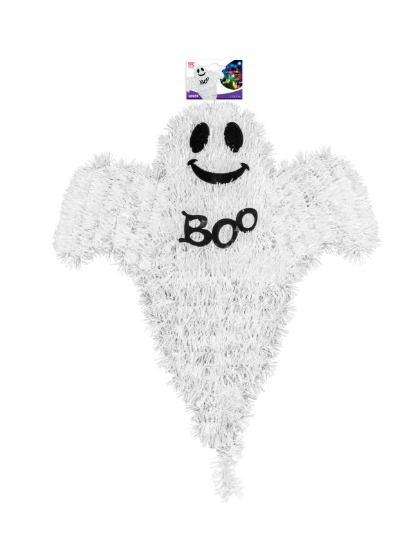 Wit Spook Tinsel Ghost Halloween Wanddecoratie