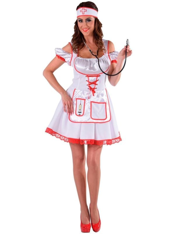 Wit verpleegster pakje vrouwen main product photo