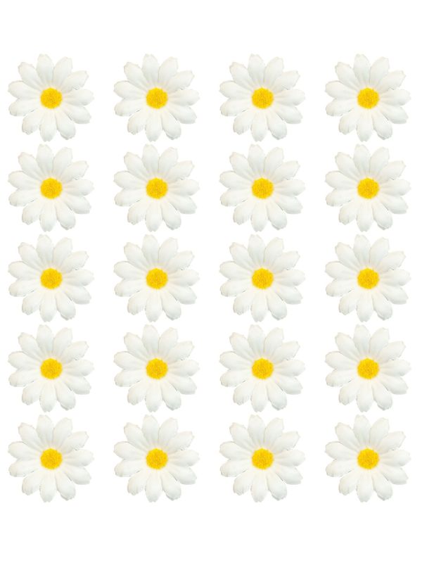 Witte Bloemen Decoratieset 20 Stuks