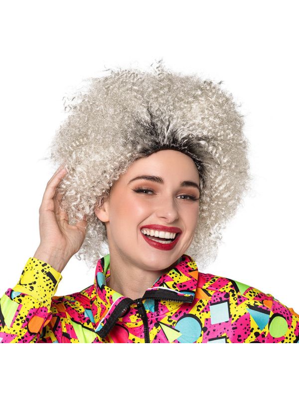 Witte Disco Feestpruik Dames