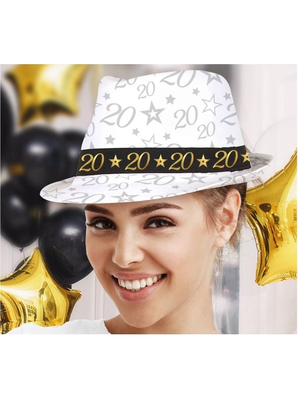 Witte Fedora 20 Jaar Verjaardag