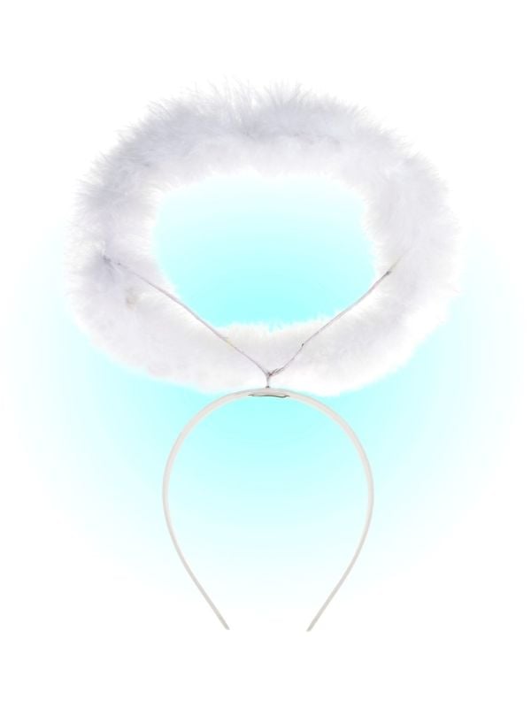 Witte haarband met halo