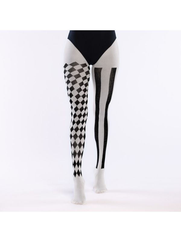 Witte Halloween Clown Panty Dames