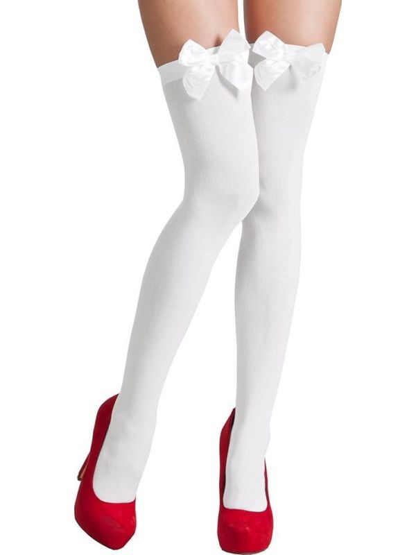 Witte knousen met witte strik main product photo