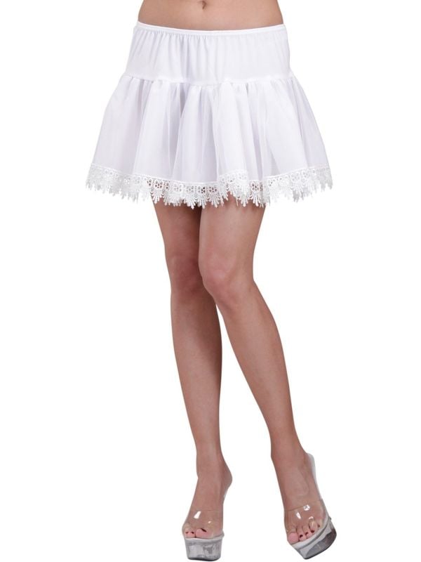 Witte onderrok met versiering
