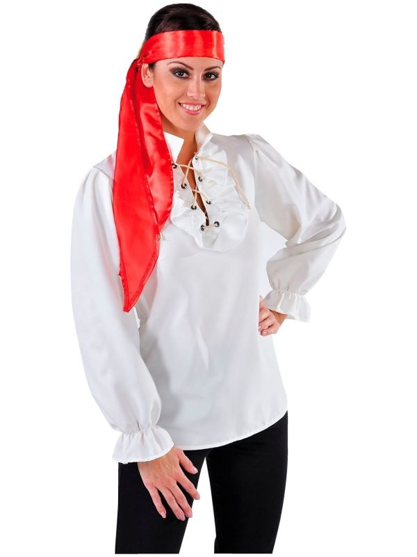 Witte piraten blouse dames main product photo