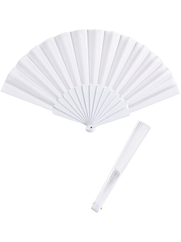 Witte stoffen waaier