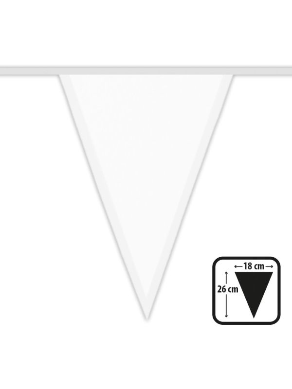 Witte Vlaggetjesslinger 6M
