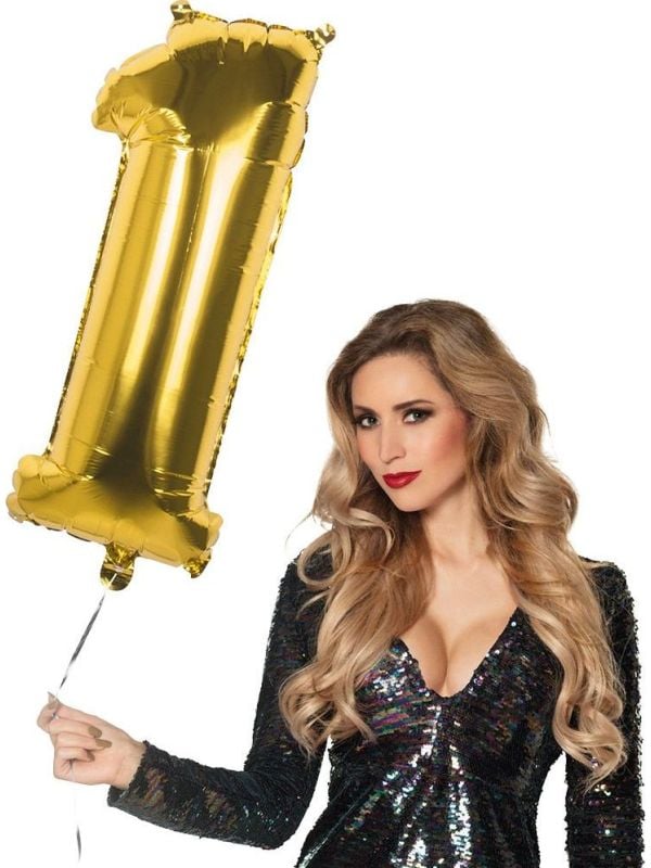 XXL gouden ballon cijfer 1