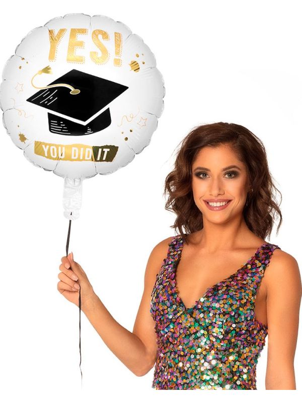 You did it geslaagd folieballon dubbelzijdig