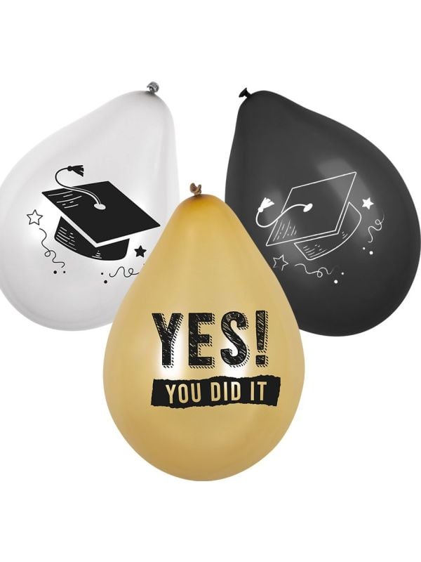 You did it geslaagd latex ballonnen dubbelzijdig 6 stuks