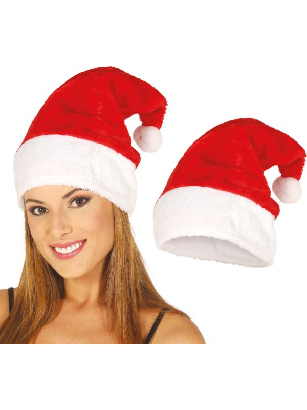 Zachte warme kerstman muts rood